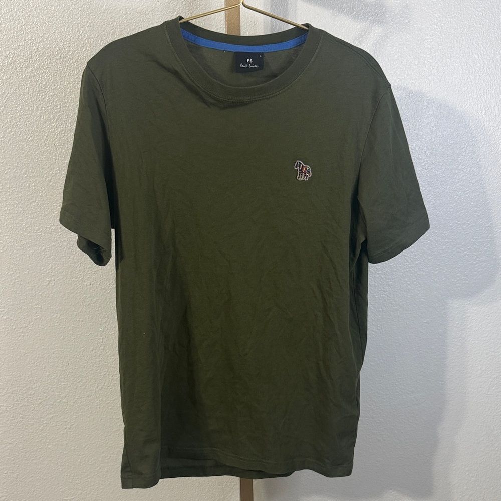 PS Paul Smith Zebra Logo Tee Olive Green Size Small
